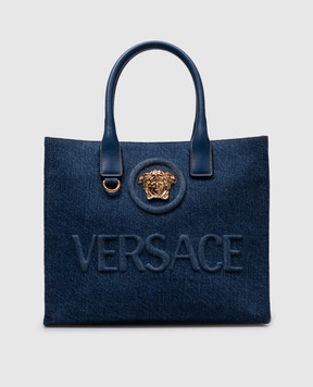 Versace Синя сумка-тоут La Medusa 10058611A04287