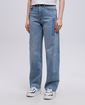 Alexander Wang Синие джинсы с принтом логотипа 4DC2254767