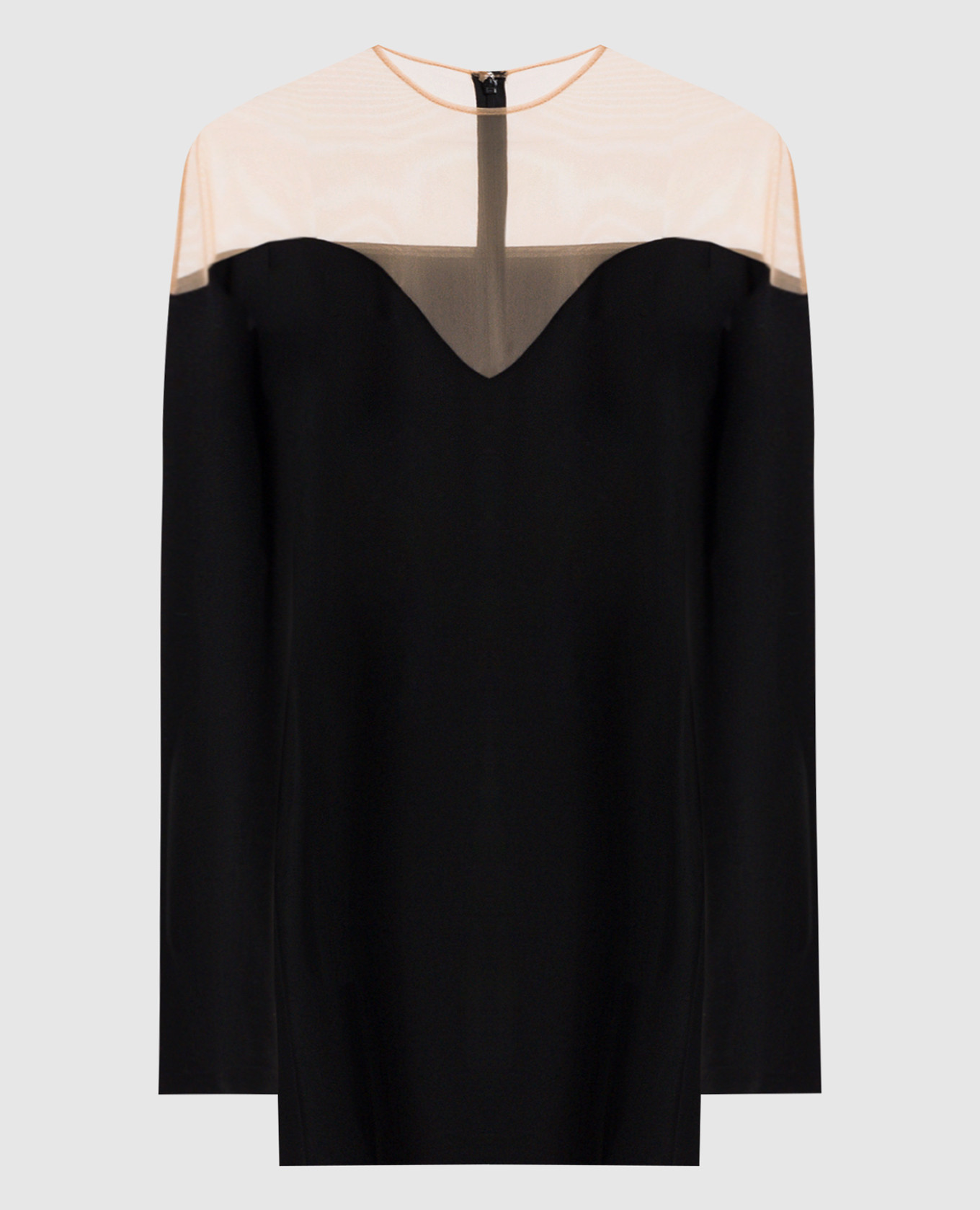 

Черное платье мини с прозрачными вставками, Черный, Коктейльные платья