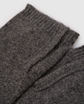 Brunello Cucinelli Сірі рукавички з кашеміру M12147189