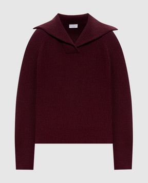 Brunello Cucinelli Бордовий светр з вовни, кашеміру та шовку M16725102