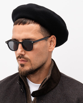 Loro Piana Чорний берет Ali з вовни FAP9613