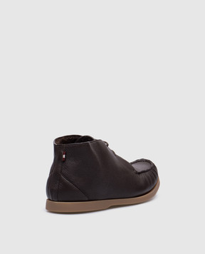 Bally Коричневые кожаные дезерты на меху MSF0CUCE002