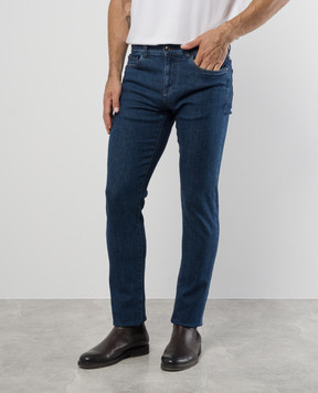 Canali Синие джинсы с логотип патч PX0102893720