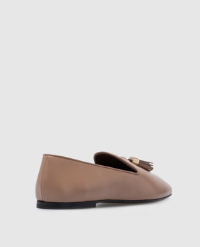 Giuseppe Zanotti Бежеві шкіряні лофери Amanda E560005005