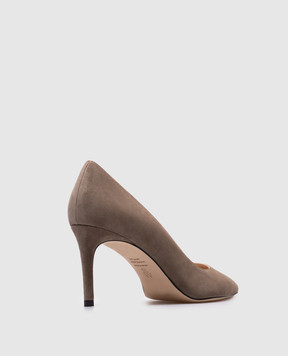 Stuart Weitzman Замшевые туфли цвета хаки POWER SK327