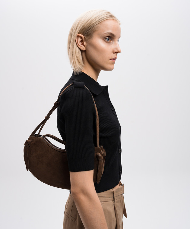 YUZEFI Коричнева замшева сумка-хобо FORTUNE COOKIE FORTUNECOOKIE зображення 2