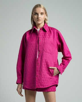 Valentino Розовая куртка Toile Iconographe в стиле рубашки 4B3CI1008BV