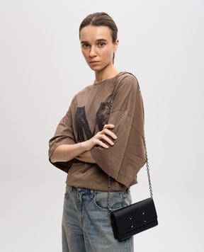 Maison Margiela Черная кожаная сумка-кошелек с эмблемой SA3UI0008P4455