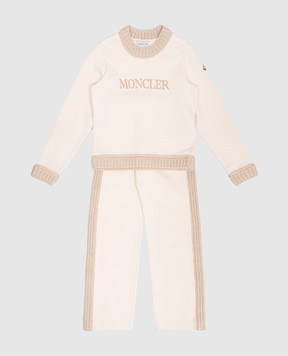 Moncler ENFANT Детский спортивный костюм с вышивкой логотипа. J29548M00002899PS1214