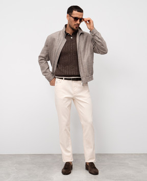 Brunello Cucinelli Оранжевые джинсы с логотипом логотип M277PD3210