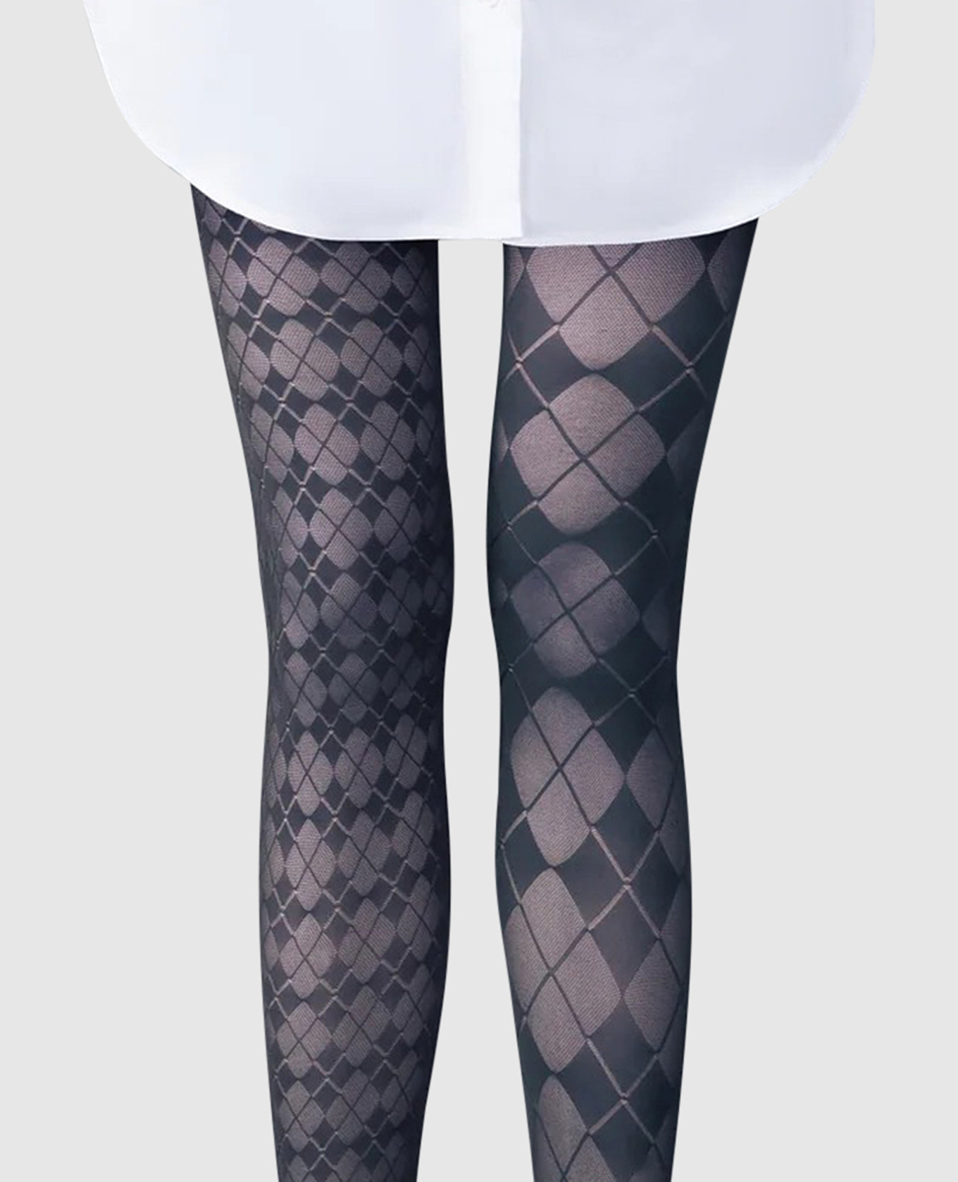 

Голубые колготки в геометрический узор, Синий, Колготы и Чулки