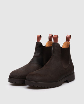 Loro Piana Коричневые замшевые челси Dover Walk FAP6922