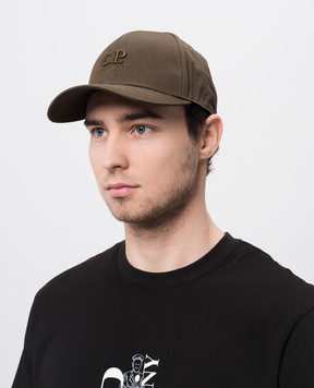 C.P. Company Зеленая кепка с вышивкой логотипа MAC282A006288A