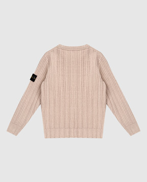 Stone Island Дитячий бежевий светр з вовною та кашеміром K2S165100008S00M768