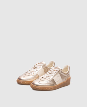 Valentino Золотисті шкіряні кросівки UPVILLAGE з логотипом 6W0S0IL9HEJ