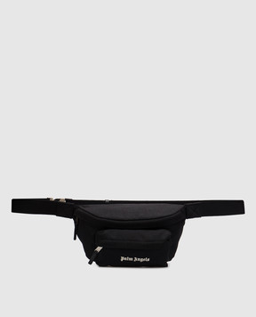 Palm Angels Черная поясная сумка с вышивкой логотипа PMNO009C99FAB001