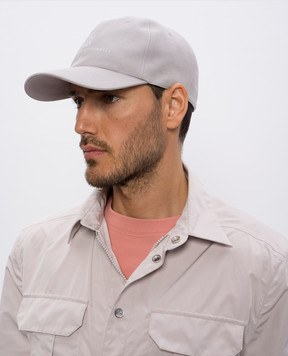 Brunello Cucinelli Сіра кепка з логотипом M252D9850