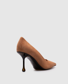 Jimmy Choo Бежевые замшевые туфли Ixia IXIA80JRS