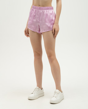 Balenciaga Розовые шорты в ткани логотипа шаблон 792132TQN07