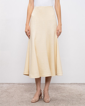 Gabriela Hearst Бежева спідниця Selma із шовку 4253066S130