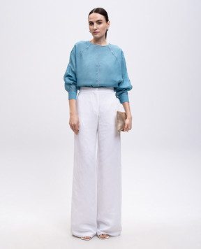Max Mara Блакитна блуза EDILE з рамі EDILE