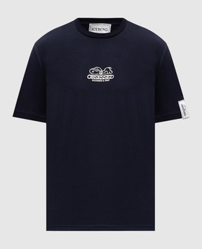 Iceberg Синя футболка Peanuts з вишивкою F0126318