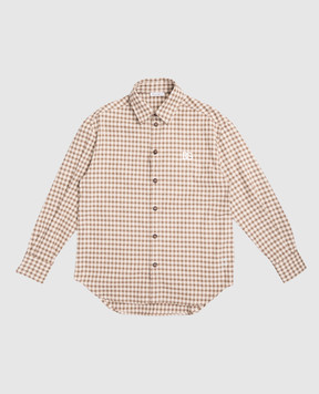 Dolce&Gabbana Дитяча бежева сорочка в клітинку L44S57FQ6C0812+