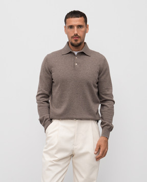 Brunello Cucinelli Коричневое поло из кашемира M2200295