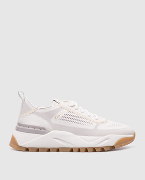 Santoni Белые кожаные кроссовки с перфорацией WBIH61222BTGCNHY