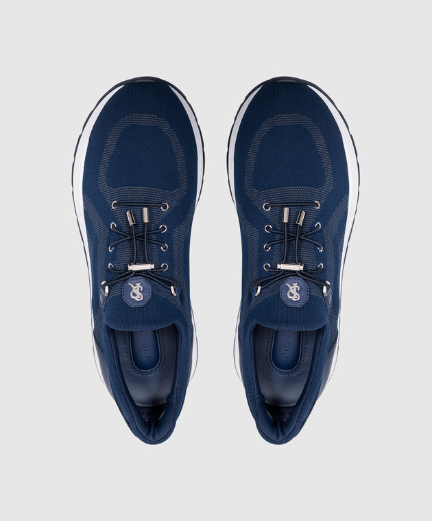 Stefano Ricci Синие кроссовки с логотипом UV26EG6579TSWY изображение 4