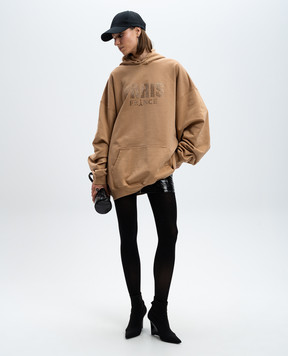 Vetements Бежево худи с кристаллами UA65HD590S