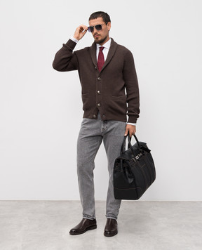 Brunello Cucinelli Сірі джинси з патчем логотипа M234PO1090