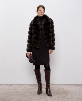 Allude Коричнева сукня з вовни 25564043