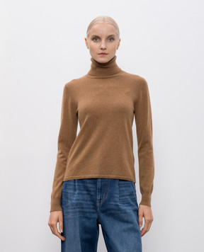 Max Mara Коричневий светр EDUCATA з вовни та кашеміру EDUCATA