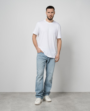 Helmut Lang Белая футболка с ремешками O01HM514