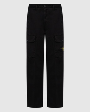 Stone Island Чорні карго з патчем K1S153100339S0012