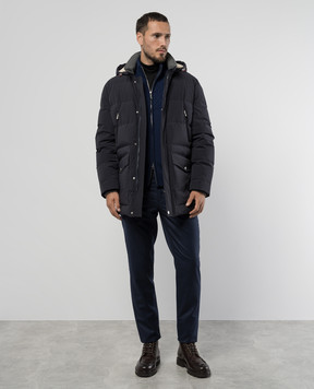 Brunello Cucinelli Сині штани з вовни ME226I1780