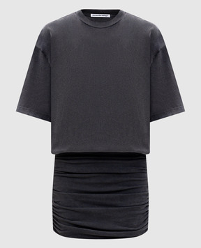 Alexander Wang Серое платье с вышивкой логотипа 4CC2256762