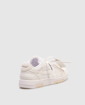Off-White Бежеві комбіновані кросівки OUT OF OFFICE з логотипом OMIA243C99LEA002