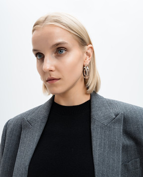 ANNIKA INEZ Прозрачные серьги-конго с золотом 14 карат. E775LRG