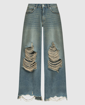 Twin Set Actitude Блакитні джинси з проріхами 241AT2210