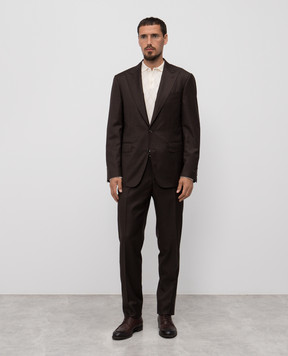 Canali Коричневый костюм из шерсти AX01199E1528650