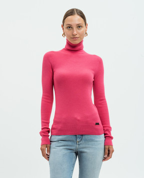 Balmain Розовый гольф из шерсти с логотипом DF1KH035KE93
