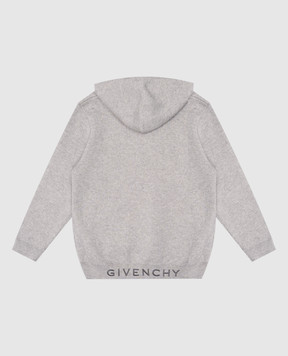 Givenchy Дитяча сіра спортивна куртка з логотипом H30315612