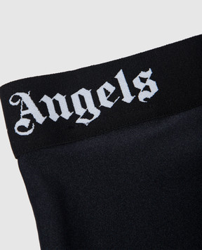 Palm Angels Детские черные леггинсы с узором логотипа PGVG001C99JER001412