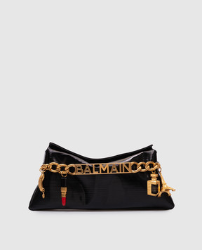 Balmain Черный кожаный лакированный клатч 1945 года. EN0LQ976LSTV