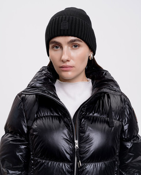 Parajumpers Чорна шапка з вовни мериноса 25WPAHAHA12