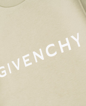Givenchy Детский зеленый свитшот с принтом логотипа H30324612
