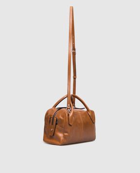Gianni Chiarini Коричнева шкіряна сумка-тоут Emily з логотипом BS11300INTY
